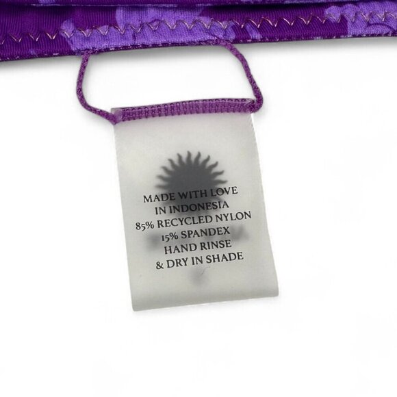 Aloe Women's Purple Floral Reversible 2 Piece Bikini - Top (M), Bottoms (S) NWT - Picture 9 of 10